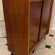 Vintage shoe cabinet with compass legs