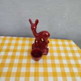 Art-Deco red ceramic doe
