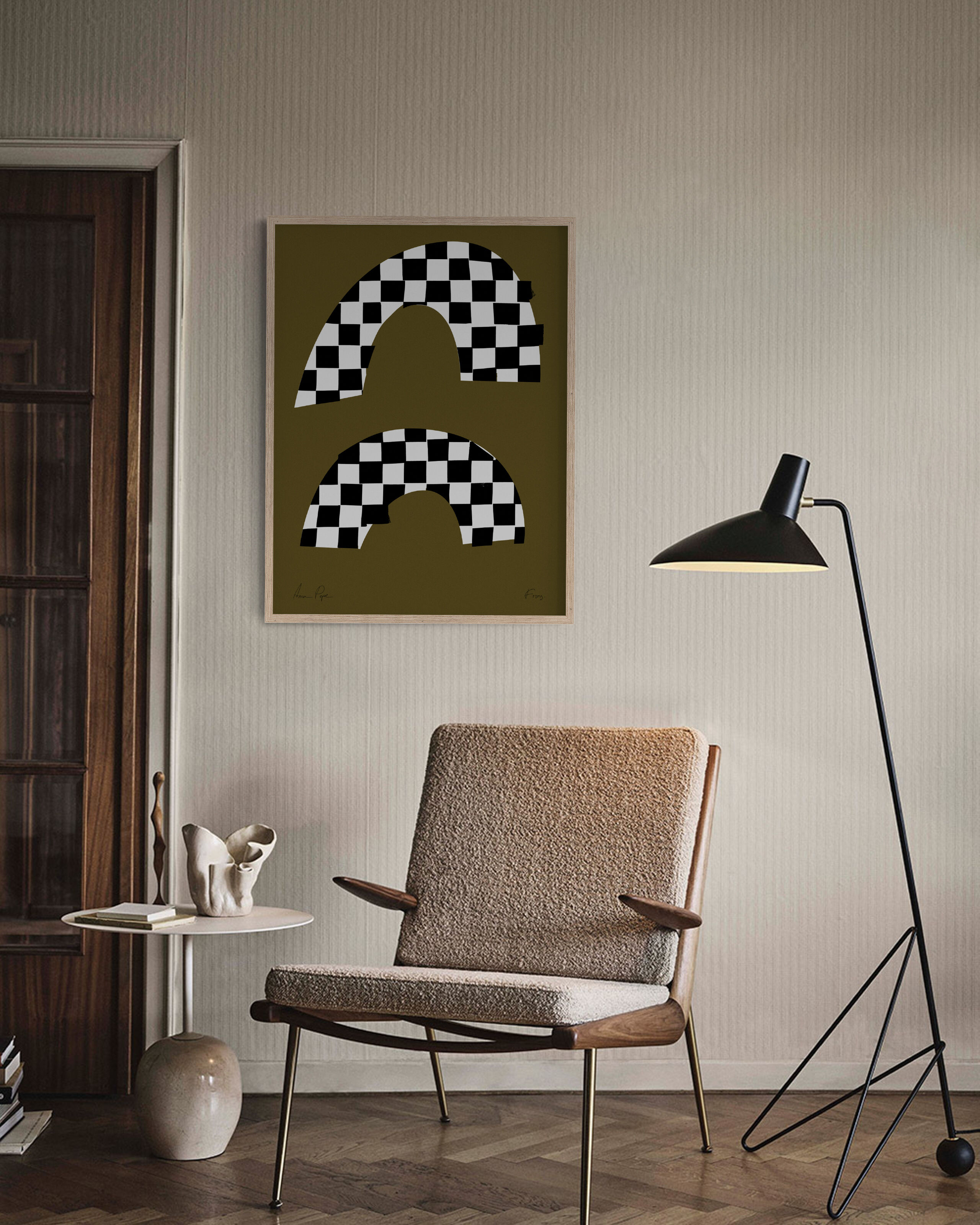 Framed abstract giclee art print 50x70cm