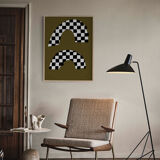 Framed abstract giclee art print 50x70cm