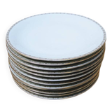 11 Antique Dessert Plates - Rheinpfalz Hartporzellan Germany