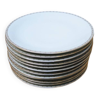 11 Antique Dessert Plates - Rheinpfalz Hartporzellan Germany