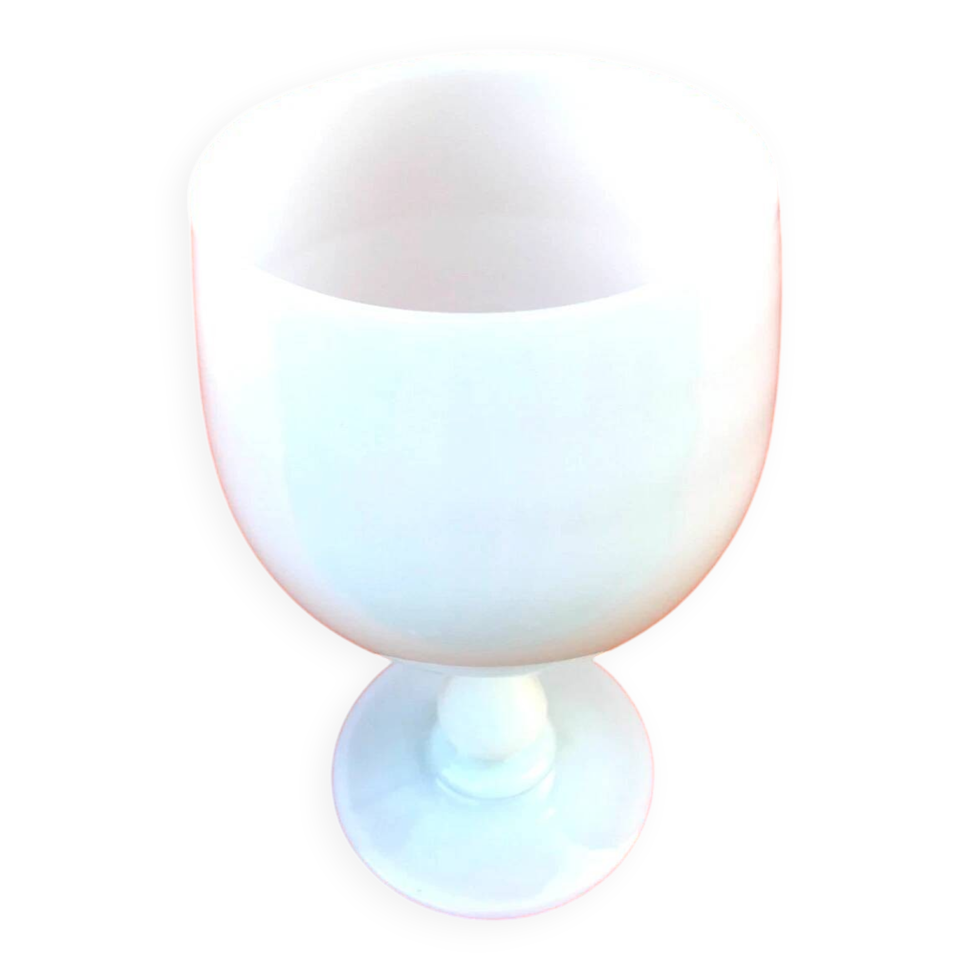 Footed cup / Opaline chalice White milk white