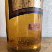 Old bottle of pharmacy "aqua sedativa" brown glass