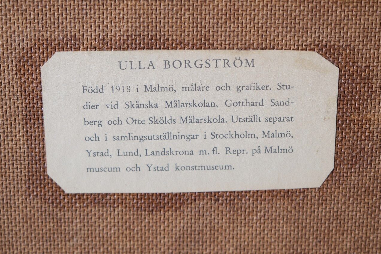 Ulla Borgström, Swedish Modern Painting, 1960s, Oil on Canvas, Framed