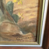 Orientalist canvas by G Lhoumeau 1947