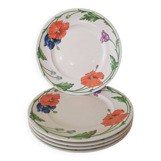 5 assiettes villeroy & boch - amapola