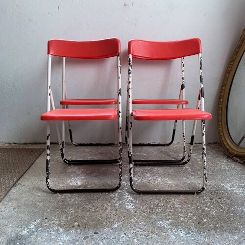 4 chaises pliantes suédoise vintage