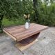 Renovated wooden table with extensions.