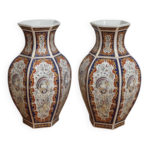 Paire de vases balustres - imari