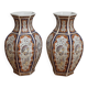 Pair of baluster vases in Imari porcelain