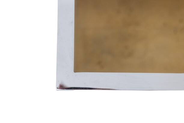 Brushed aluminum and metal planter. 1970s.