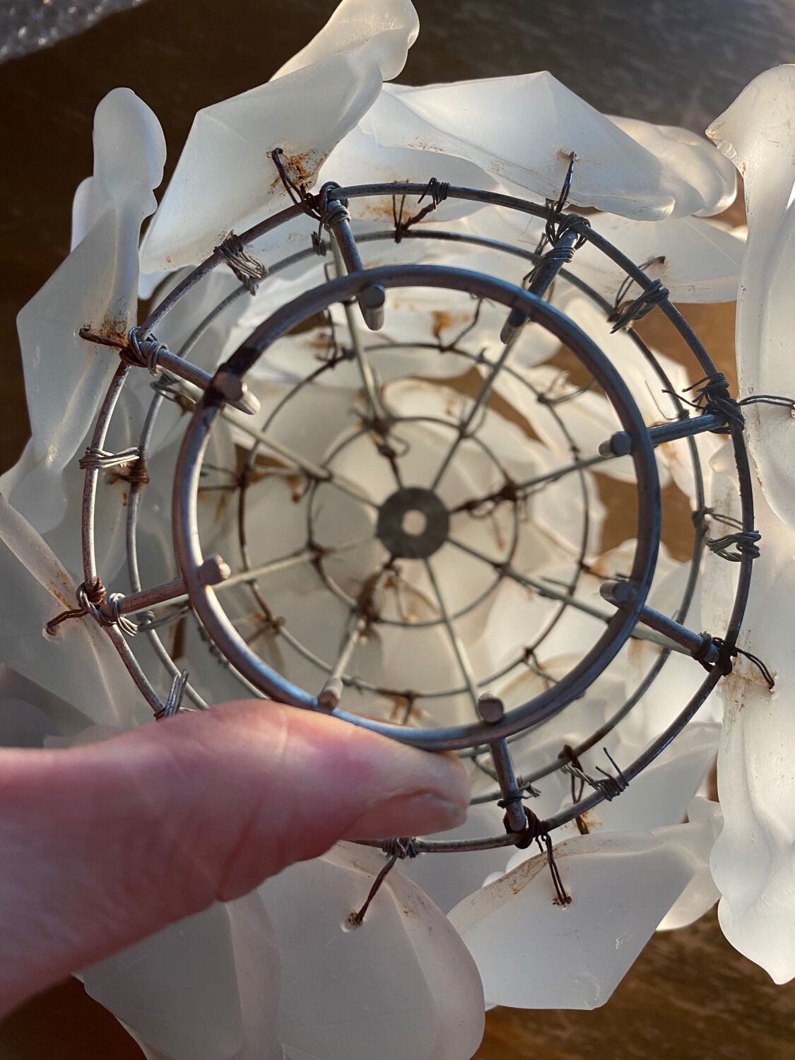 Vintage flower glass pendant chandelier