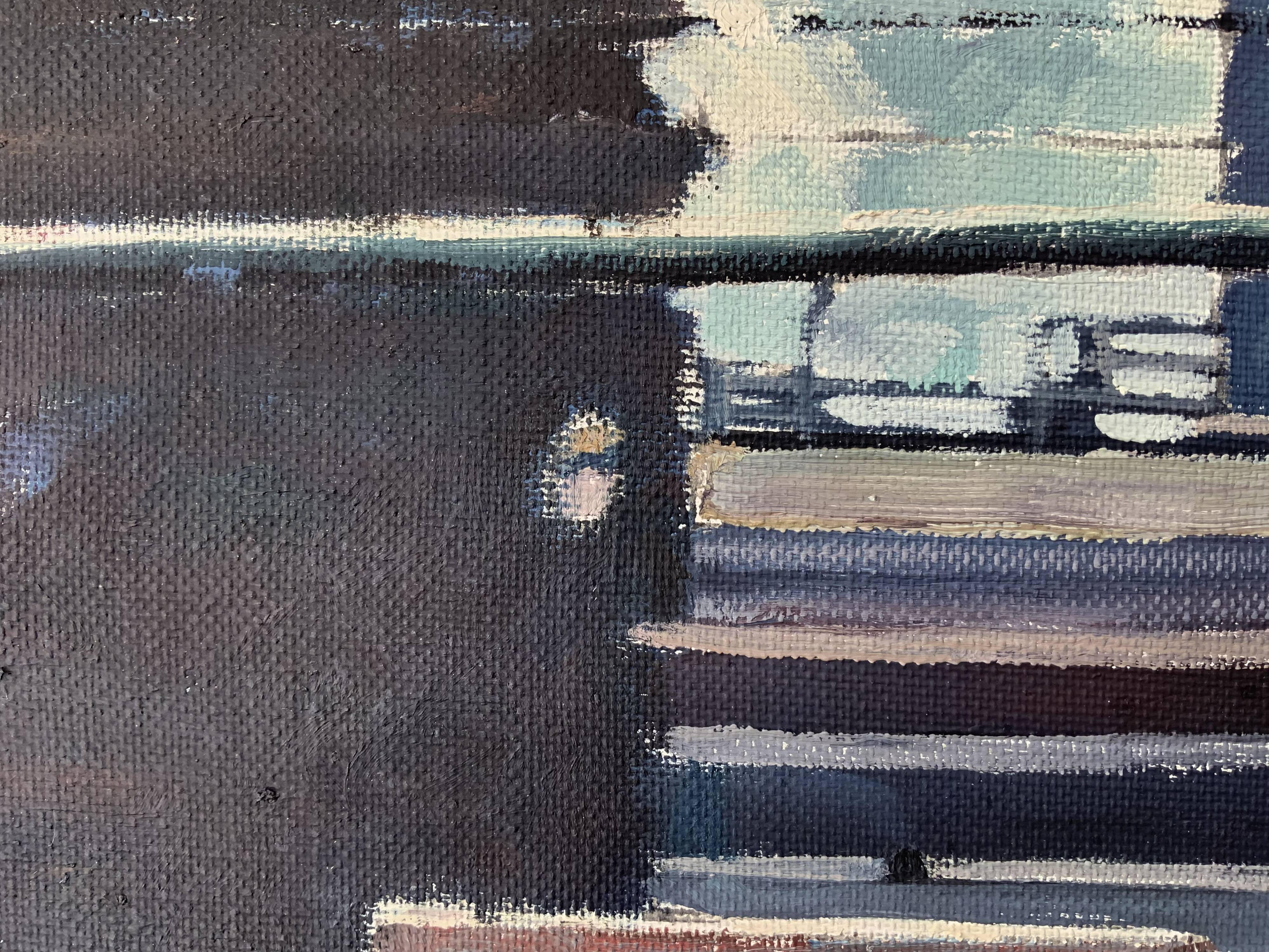 Vintage Oil Painting Industrial Landscape signed ÖRJAN WALLERT (1949)