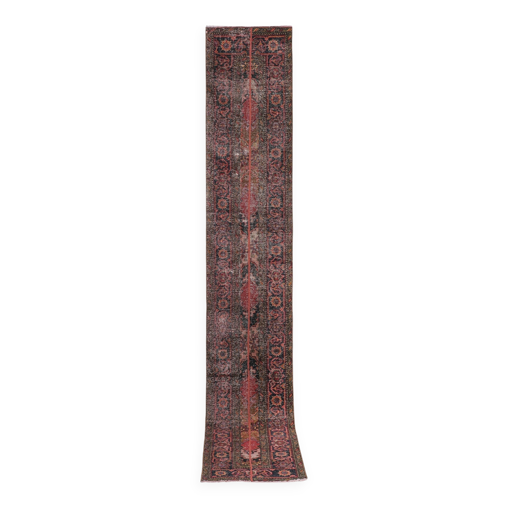 Vintage Turkish Oushak Rug Handwoven 65x407 cm