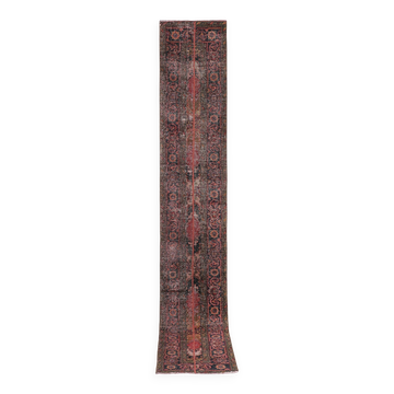 Vintage Turkish Oushak Rug Handwoven 65x407 cm