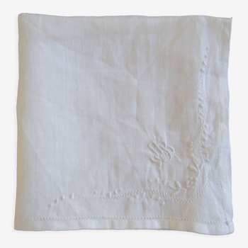 Handkerchief embroidered pouch AB