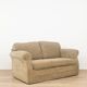 Beige fabric two-seater sofa – Cottage chic spirit and timeless comfort