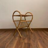Rattan magazine rack
