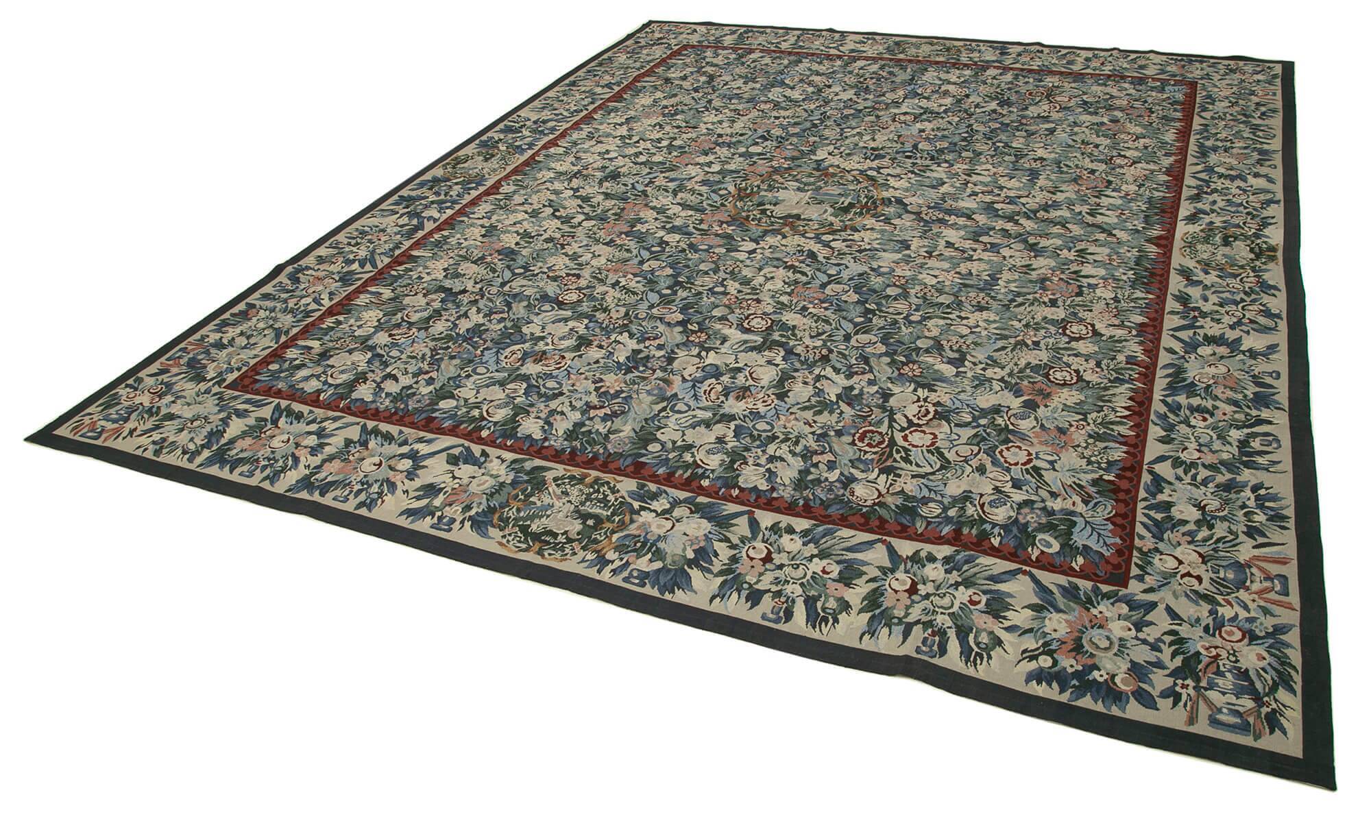 Handmade Vintage Flatweave Needlepoint Kilim 363 cm x 446 cm