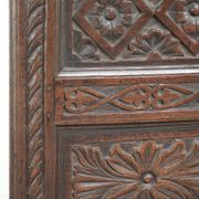 Unique 18th-century English oak wainscot chair with amazing woodcarving