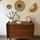 Vintage oak commode from the 1960s.