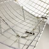 Pair of chrome side chairs by Harry Bertoia for Knoll