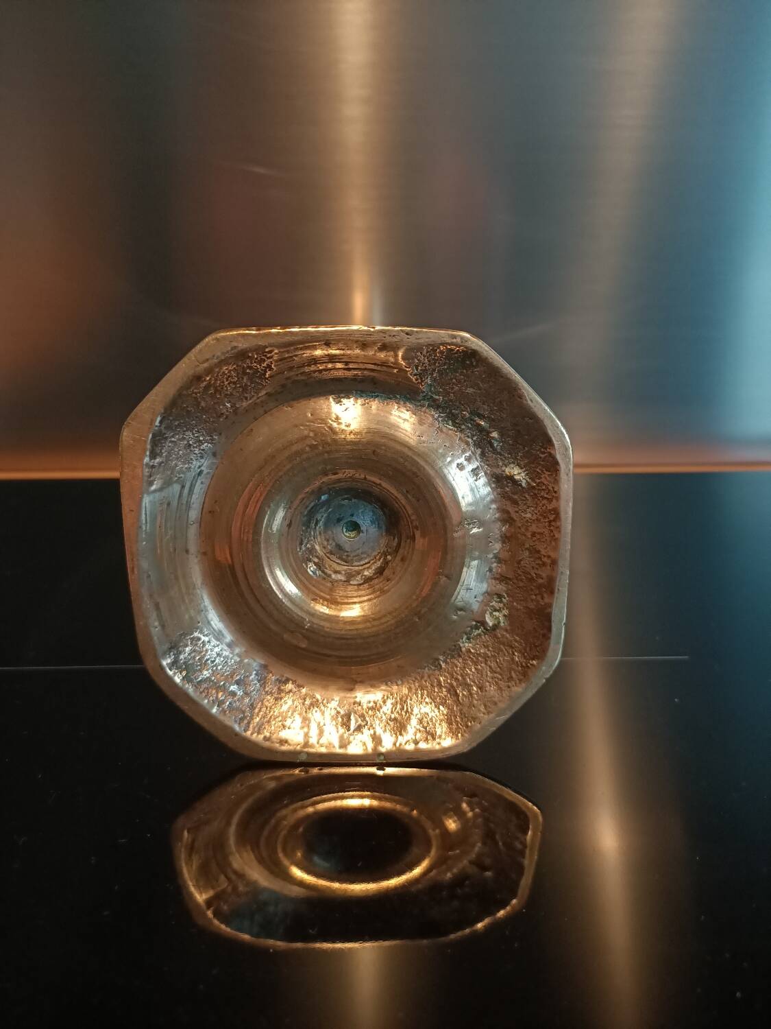 18th century bronze candle holder