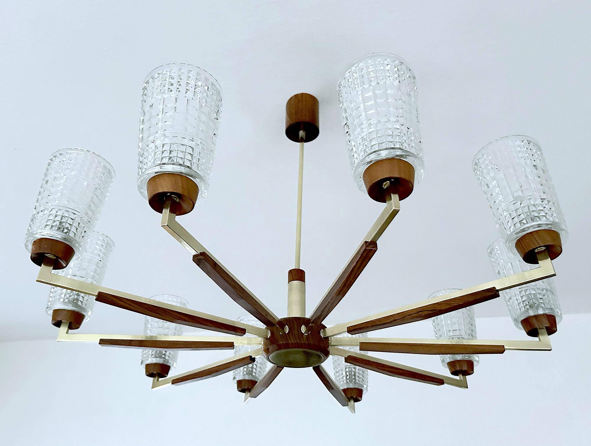 Large Vintage Scandinavian Pendant Light 60s