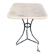 Parisian bistro pedestal table in antique marble