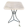 Parisian bistro pedestal table in antique marble