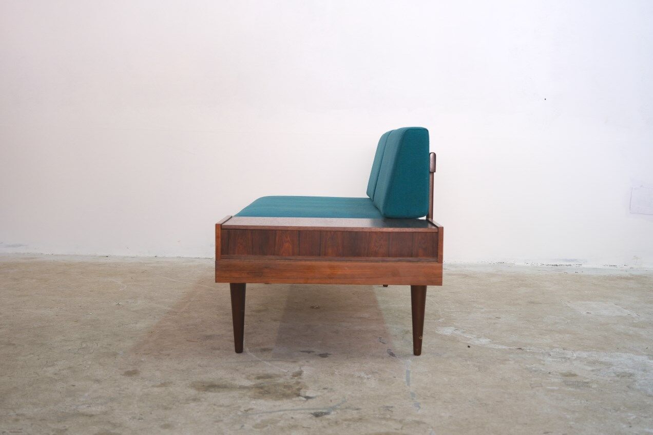 Méridienne scandinave en palissandre, années 1960