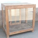Old square wooden display case