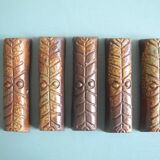 terracotta knife rests vintage table art set holders