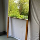 Vintage 1960s solid wood standing mirror