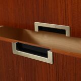 Vintage Nightstand in teak veneer with 2 drawers, Belgium 1950s