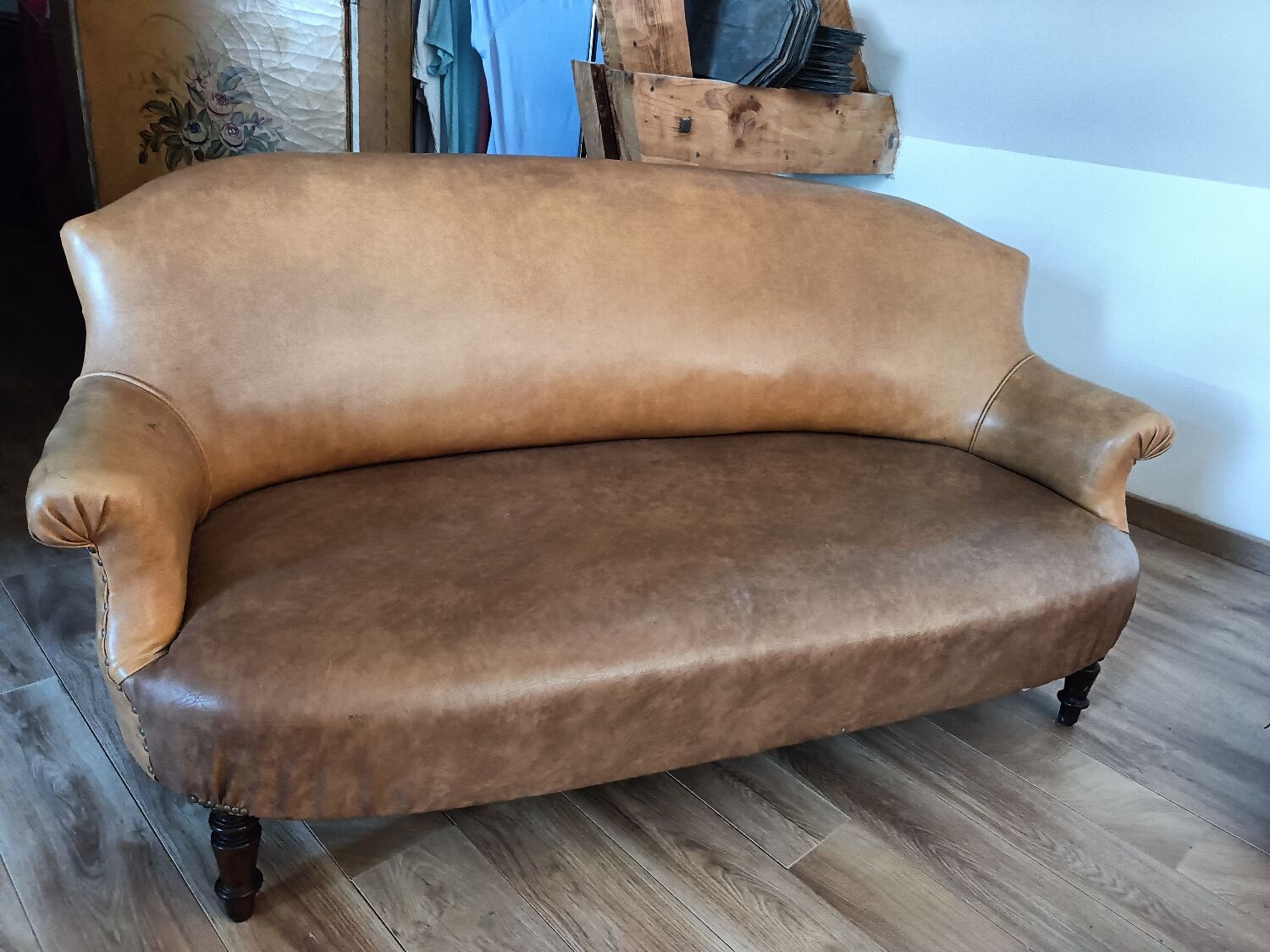 Antique sofa Napoleon III antique bench