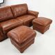 Pair of leather footrests from the 70s/80s.