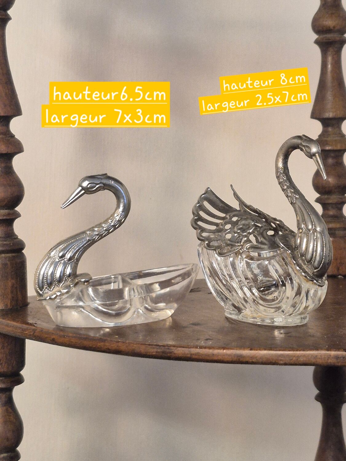 Swan salt shakers