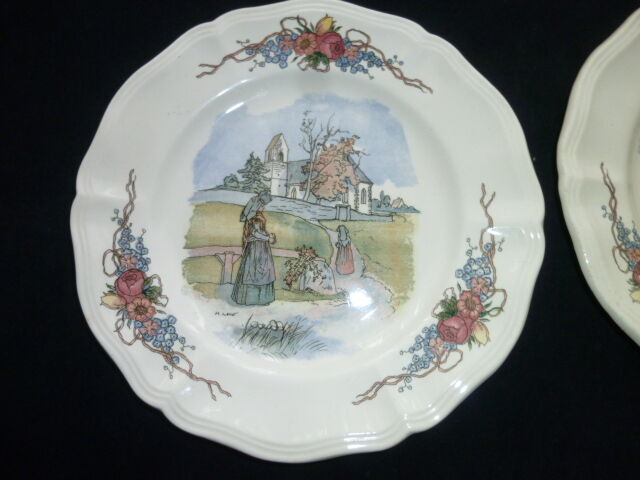 Set of 6 dessert plates in Sarreguemines model Obernai