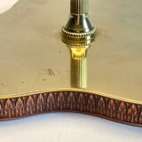 Chic brass lamp with vintage clover tray