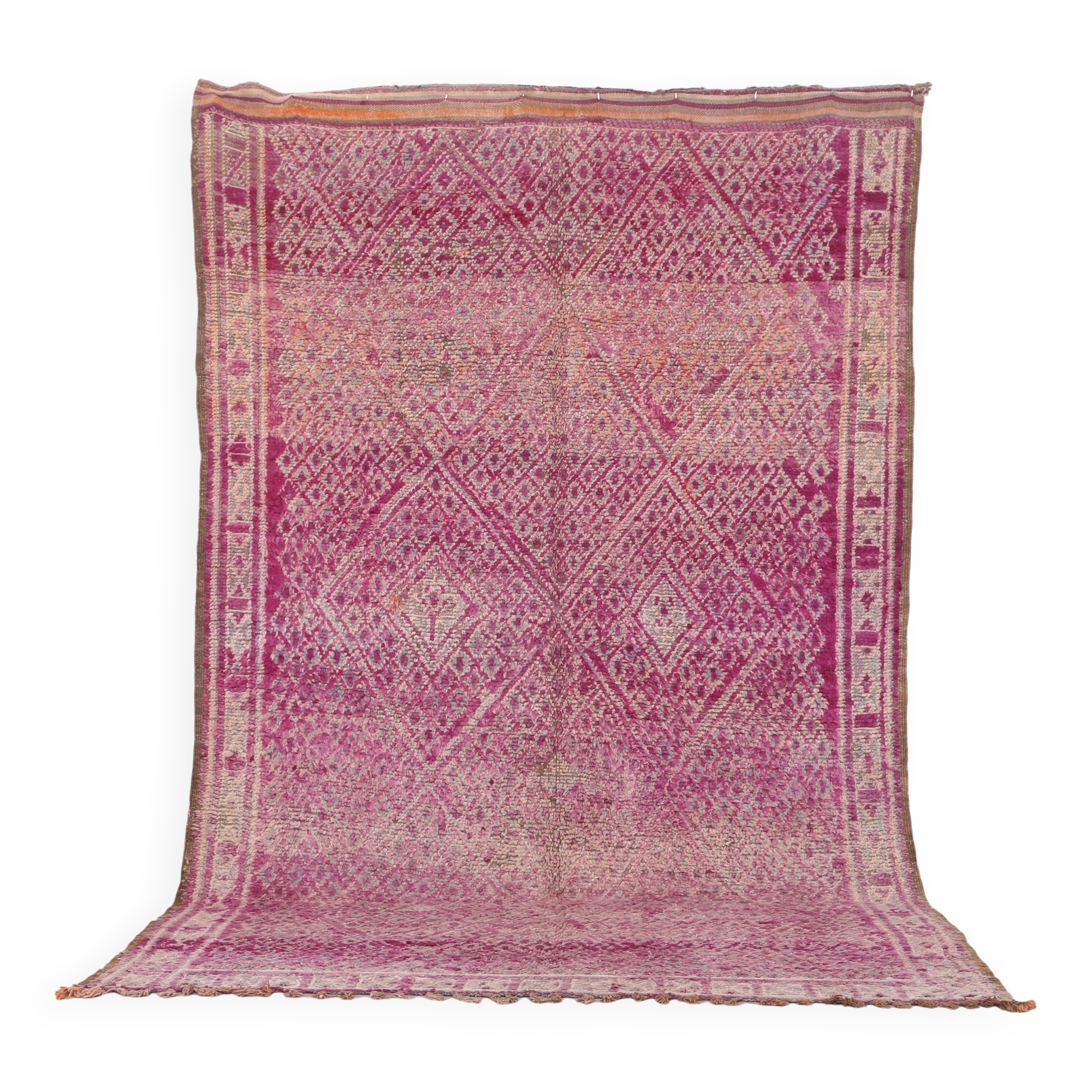 Purple Vintage Moroccan Rug 184 x 294 cm - Handmade Berber Rug - Wool Rug