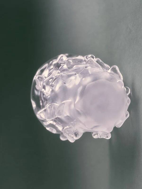 Vase en cristal moulé, Schneider, 1950s