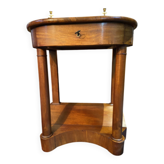 Console desk writing desk sofa back in solid walnut 19th Empire