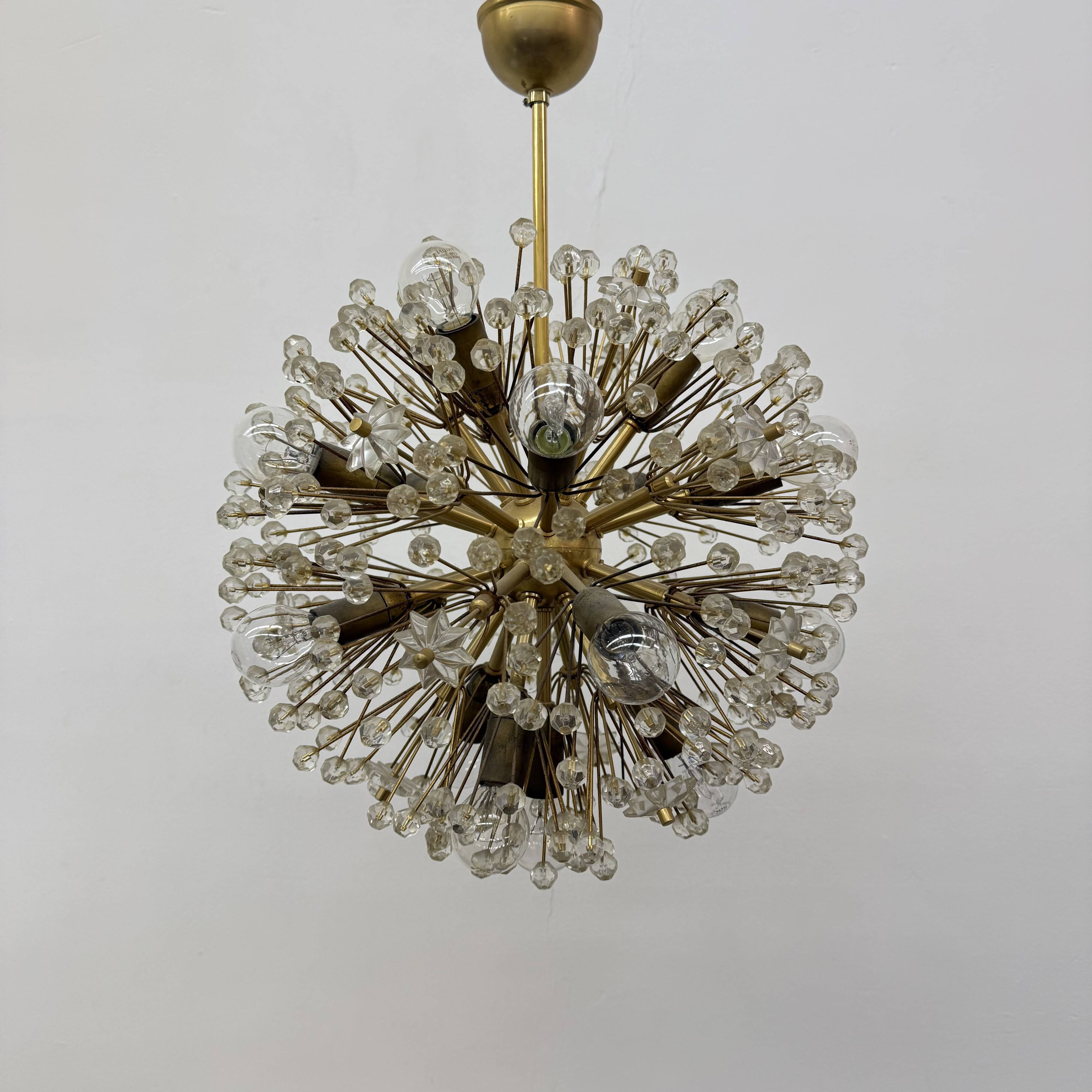 Starburst Brass Chandelier by Emil Stejnar, Austria 1960s