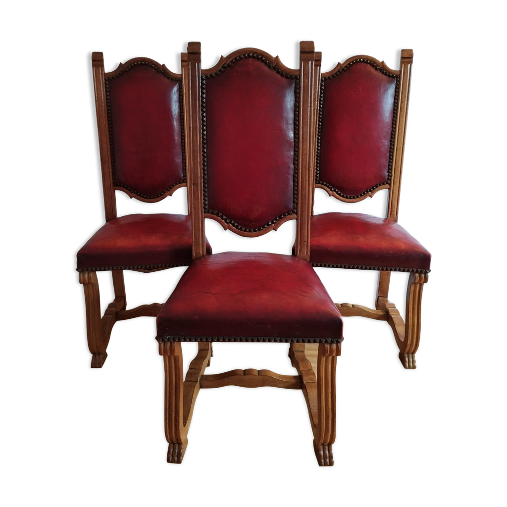 Set de 3 chaises renaissance espagnol Selency