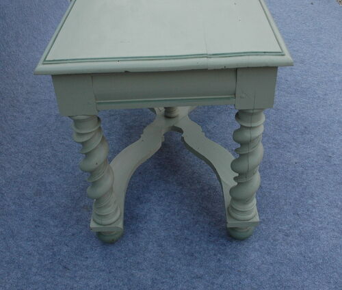 In grey-blue oak side table