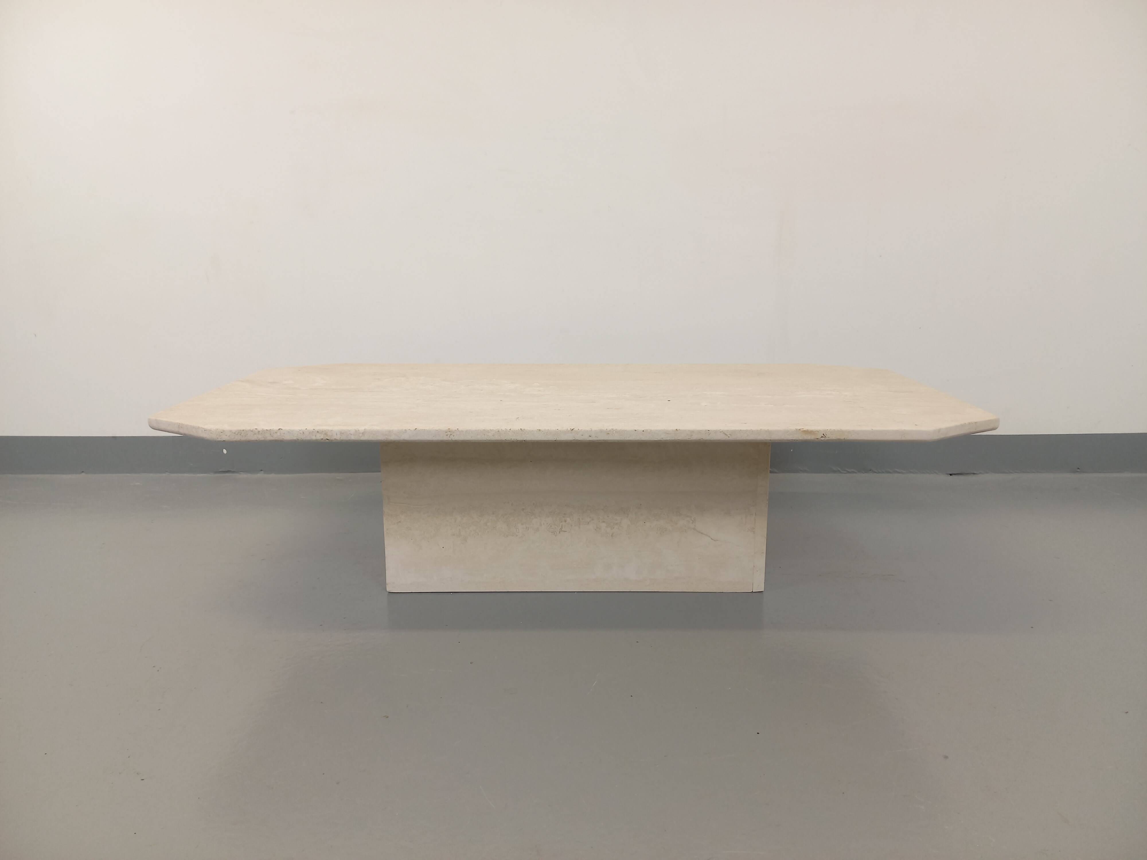 Vintage travertine coffee table from the 70s 80s