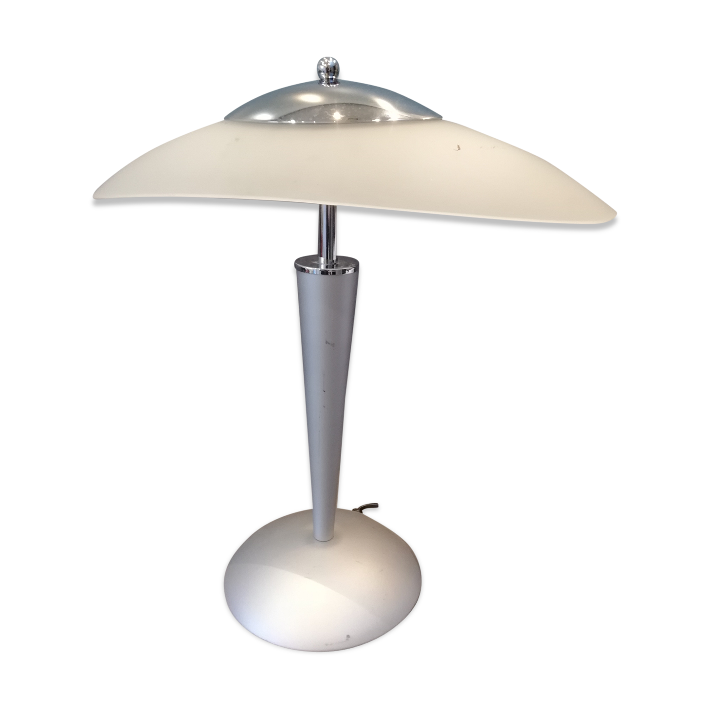 Metal mushroom lamp and Unilux glass