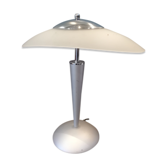 Metal mushroom lamp and Unilux glass